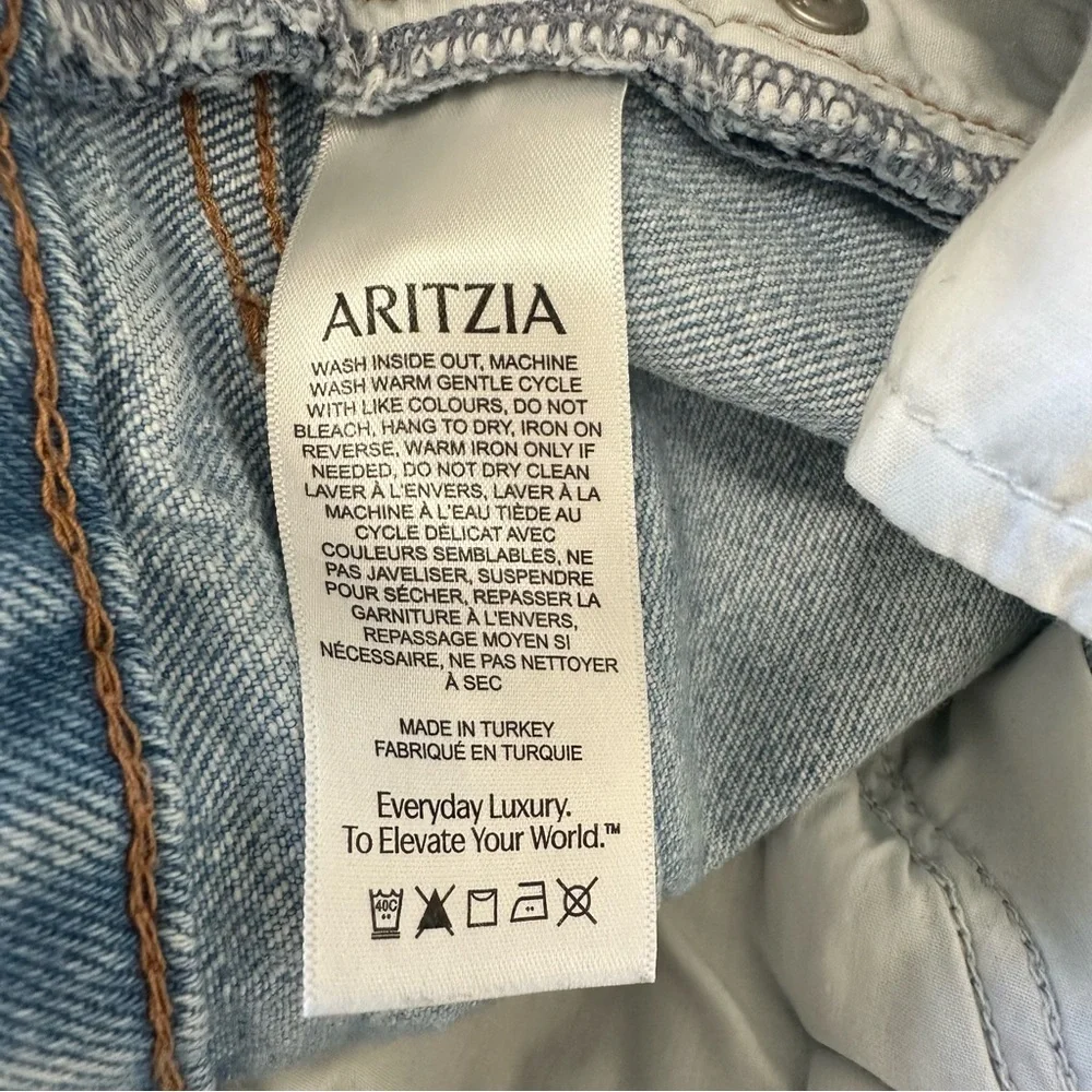 Denim Forum Light Blue Straight Leg Jeans - Picture 6 of 12